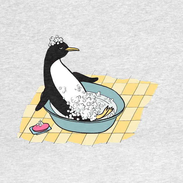 Penguin Bathtime by Das Brooklyn
